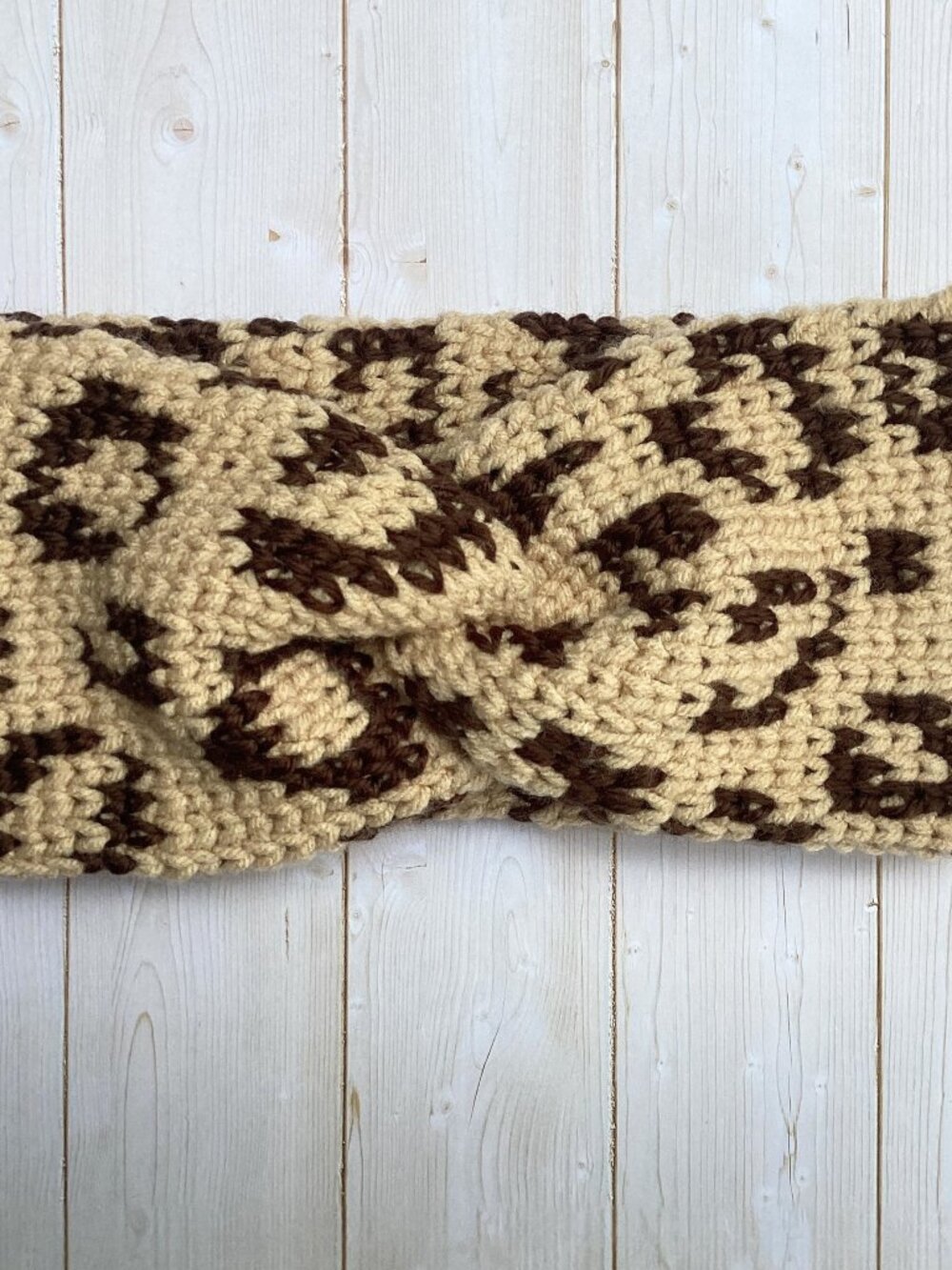 Handmade Crocheted Leopard Print Ear Warmer Headband